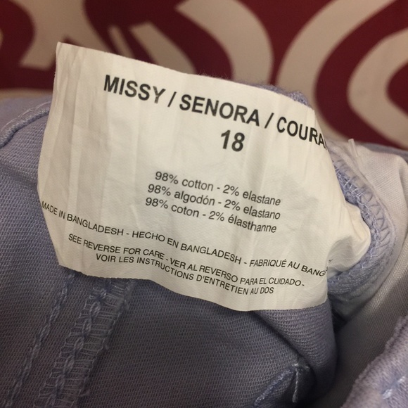 Gloria Vanderbilt Blue Stretch Skimmer Capri 18 - Picture 12 of 14